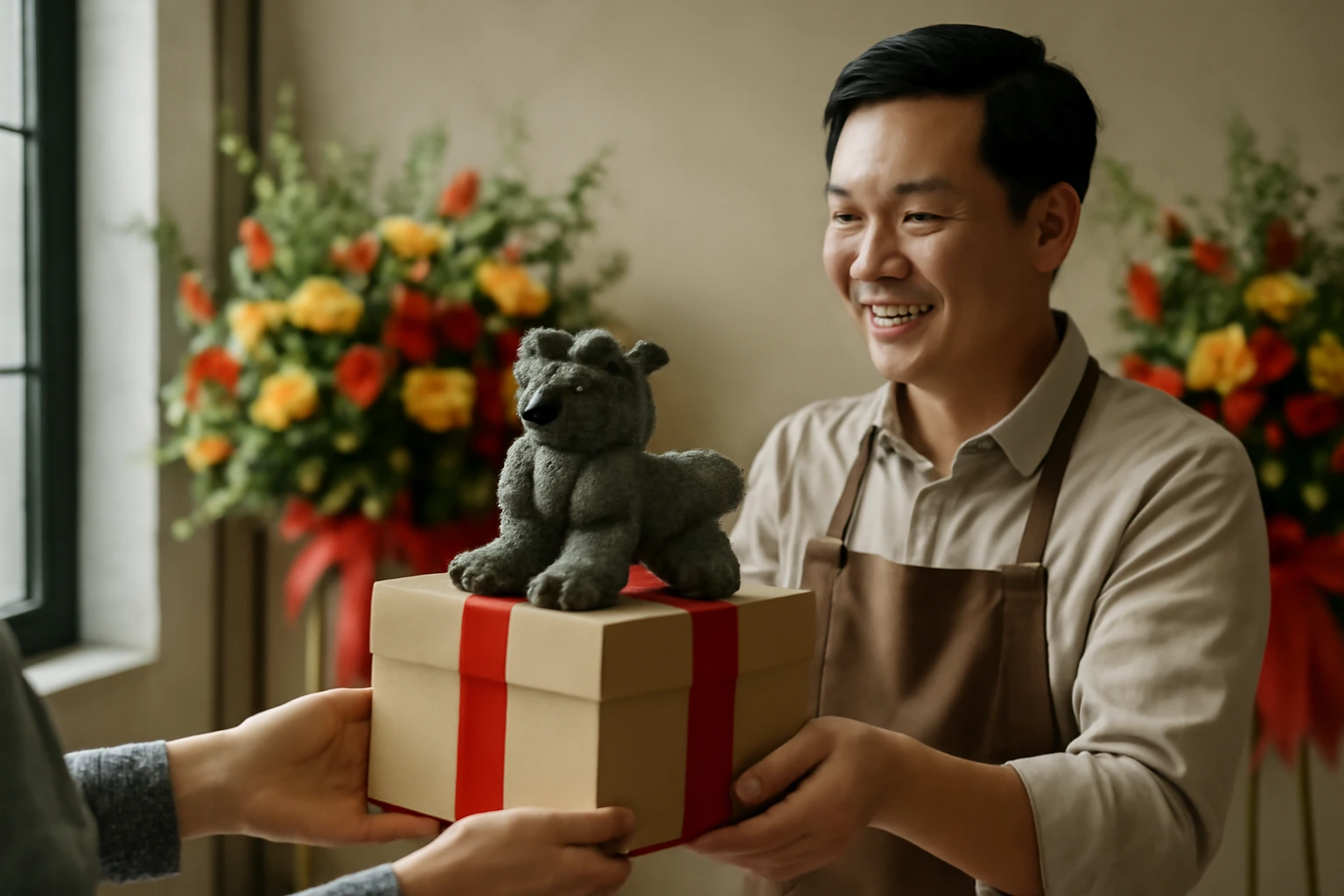 Tặng tỳ hưu mừng khai trương: chọn cỡ, chất liệu, cách gói và lời chúc sao cho đúng dịp